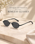 european & american retro rimless glasses
